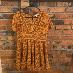 Orange detailed dress